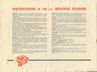 Specification of  348 cc Redwing Panthers