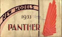 Panther 1933 Catalog frontpage