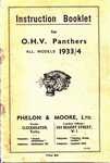 Instruction Booklet OHV Panthers 1933/34
